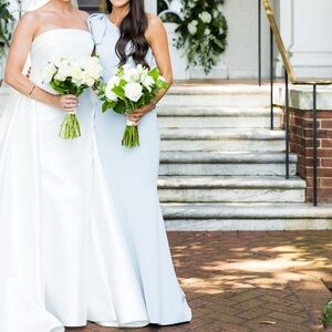 Amsale Sierra Bridesmaid Dress in Ice Blue